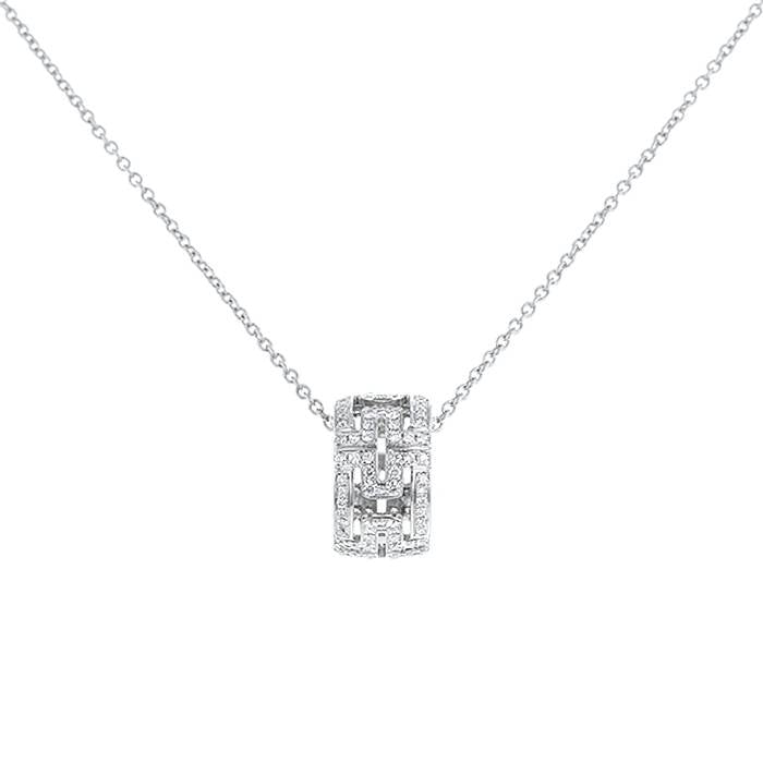 [Clover Jewelrys]PARENTESI NECKLACE SILVER DIAMOND