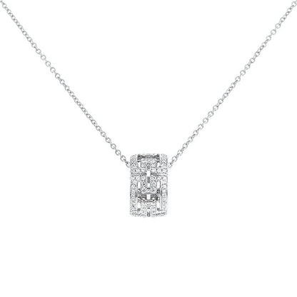 [Clover Jewelrys]PARENTESI NECKLACE SILVER DIAMOND