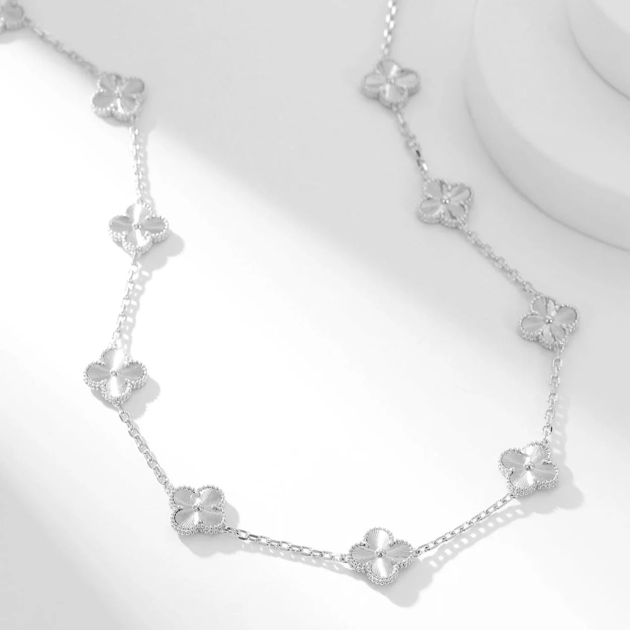 [Clover Jewelrys]CLOVER WHITE GOLD  LONG NECKLACE 20 MOTIFS