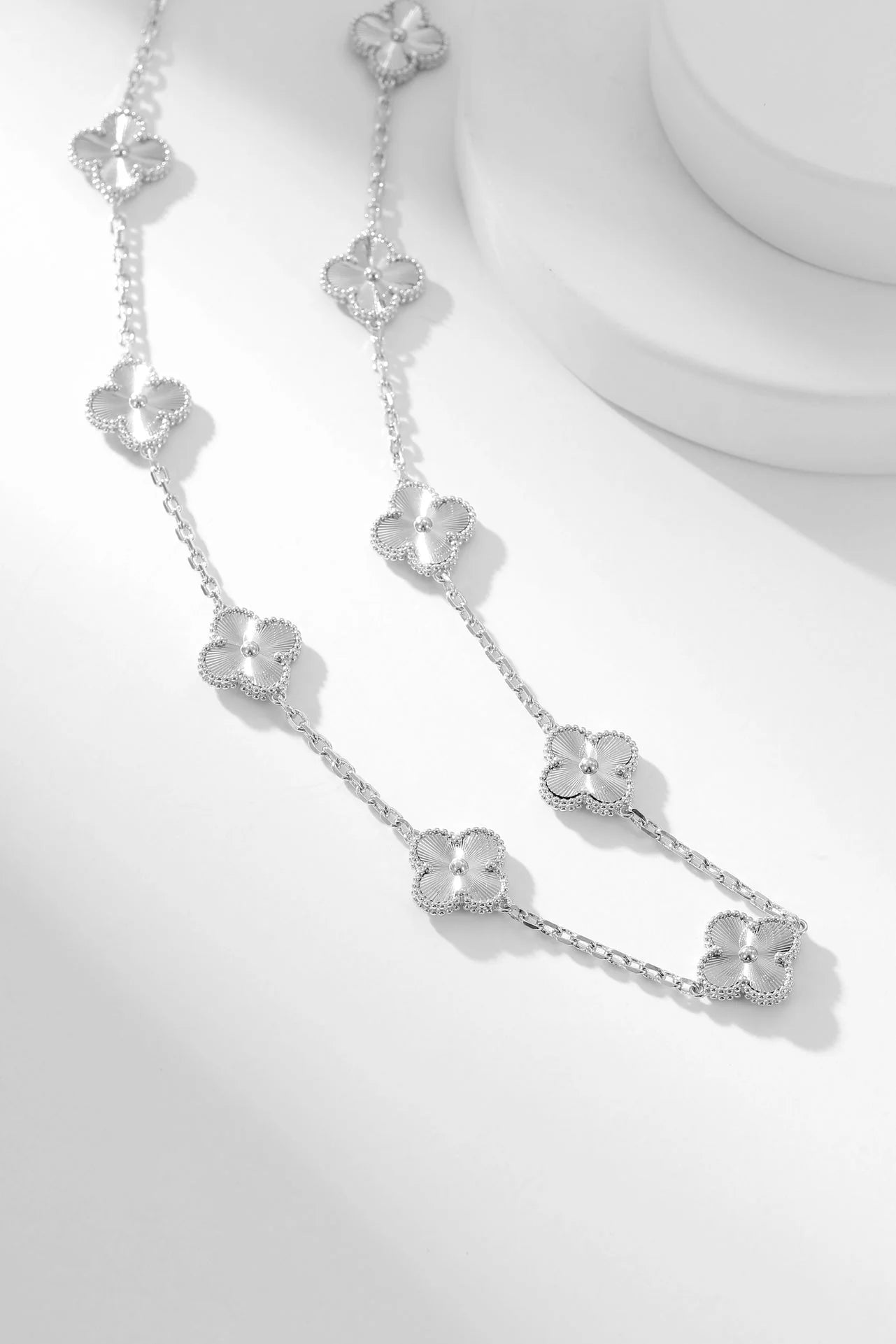 [Clover Jewelrys]CLOVER WHITE GOLD  LONG NECKLACE 20 MOTIFS