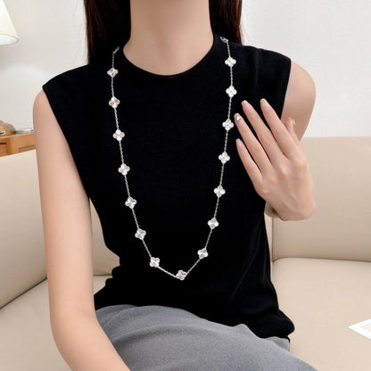 [Clover Jewelrys]CLOVER WHITE GOLD  LONG NECKLACE 20 MOTIFS