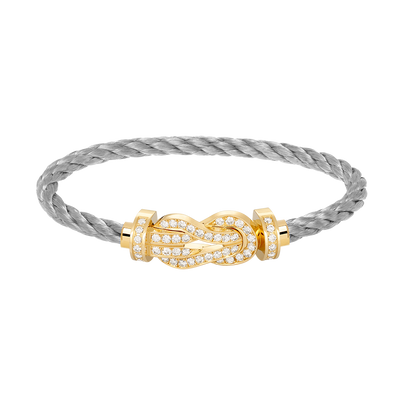 [Clover Jewelrys]CHANCE LARGE 8 FIGURE BUCKLE FULLDIAMOND BRACELET GOLD