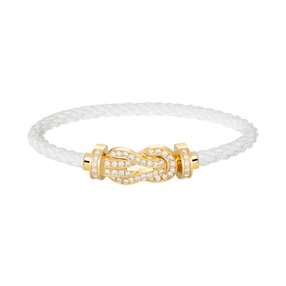 [Clover Jewelrys]CHANCE LARGE 8 FIGURE BUCKLE FULLDIAMOND BRACELET GOLD