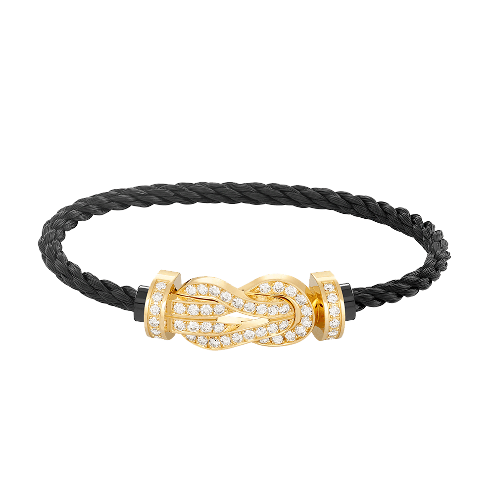 [Clover Jewelrys]CHANCE LARGE 8 FIGURE BUCKLE FULLDIAMOND BRACELET GOLD