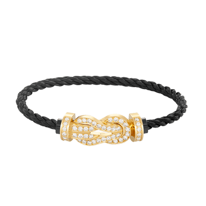 [Clover Jewelrys]CHANCE LARGE 8 FIGURE BUCKLE FULLDIAMOND BRACELET GOLD