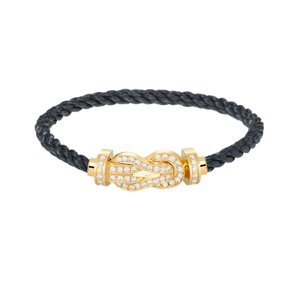 [Clover Jewelrys]CHANCE LARGE 8 FIGURE BUCKLE FULLDIAMOND BRACELET GOLD