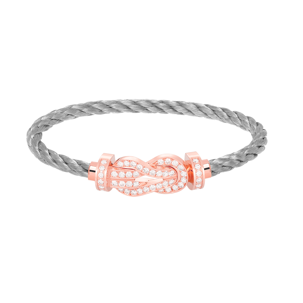 [Clover Jewelrys]CHANCE LARGE 8 FIGURE BUCKLE FULL DIAMOND BRACELET ROSE GOLD