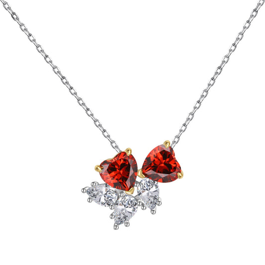 [Clover Jewelrys]Dainty Red Heart Necklace