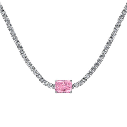 [Clover Jewelrys]2.0 carat Ornate Emerald Cut Necklace