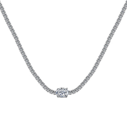 [Clover Jewelrys]1.0 Carat Shining Oval Cut Necklace