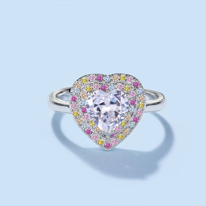 [Clover Jewelrys]Delicate Ebullient Heart Shape Wedding Ring