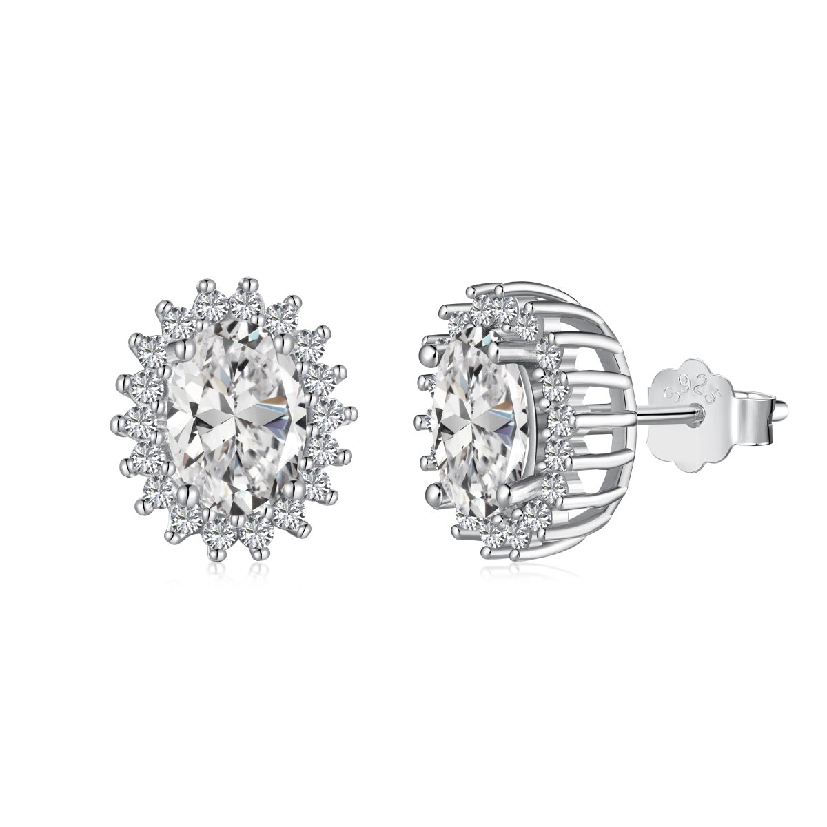 [Clover Jewelrys]Delicate Radiant Oval Cut Daily Earrings