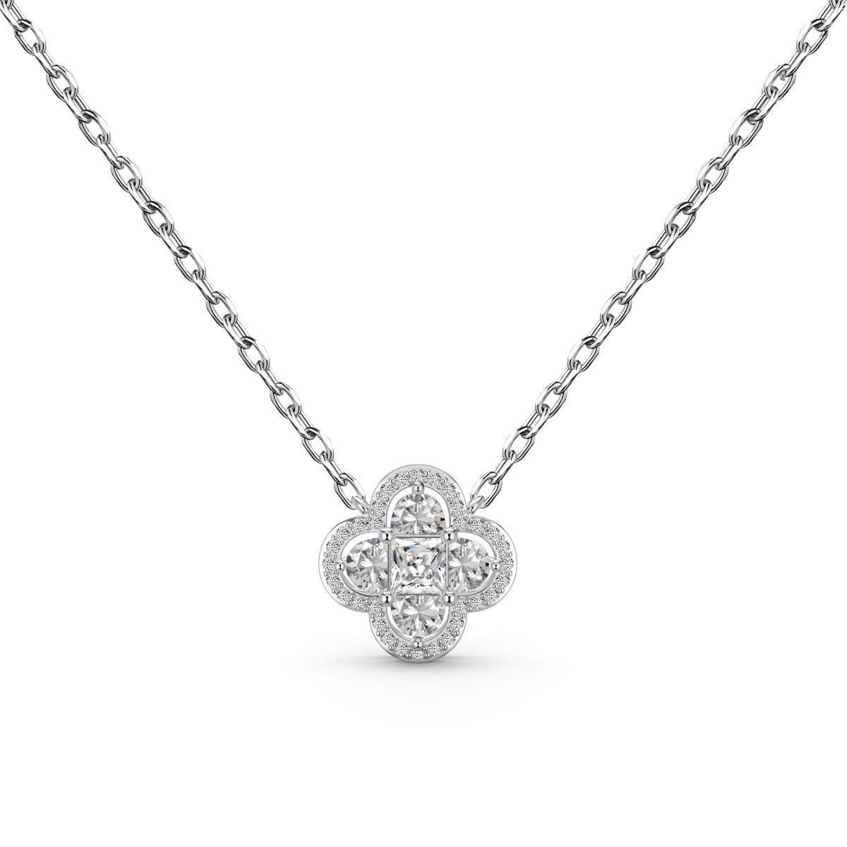 [Clover Jewelrys]Spliced Lucky Four-Leaf Clover Versatile Necklace