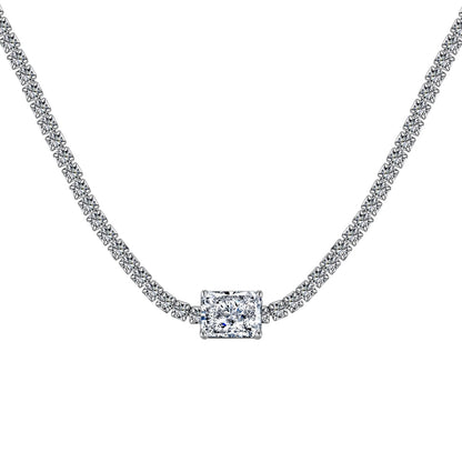 [Clover Jewelrys]2.0 carat Ornate Emerald Cut Necklace