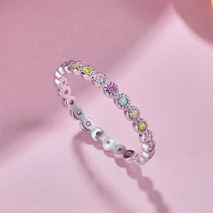 [Clover Jewelrys]Radiant Sparkling Round Cut Daily Ring