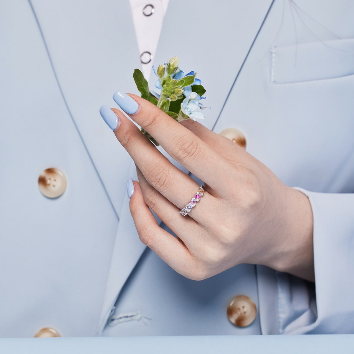 [Clover Jewelrys]Delicate Vibrant Emerald Cut Daily Ring