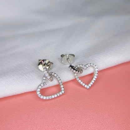 [Clover Jewelrys]Dainty Heart Shape Earrings