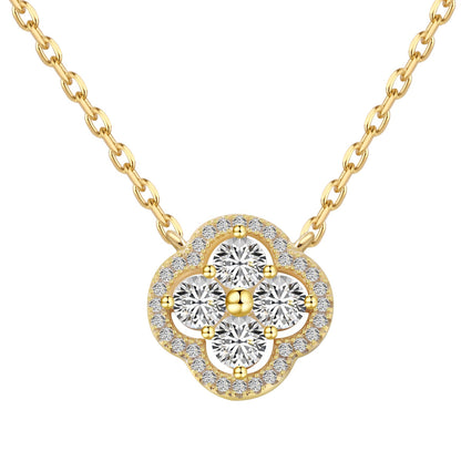 [Clover Jewelrys]Exquisite Necklace With Four-Leaf Clover Flower Design