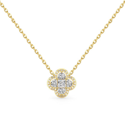 [Clover Jewelrys]Spliced Lucky Four-Leaf Clover Versatile Necklace