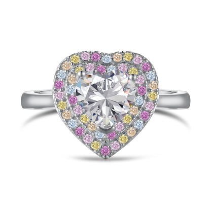 [Clover Jewelrys]Delicate Ebullient Heart Shape Wedding Ring