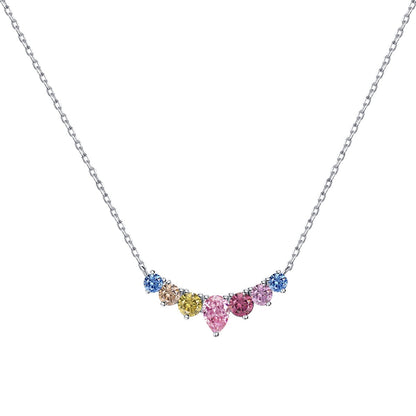 [Clover Jewelrys]Dainty Colorful Heart Necklace