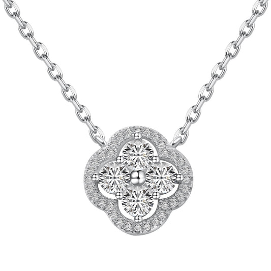 [Clover Jewelrys]Exquisite Necklace With Four-Leaf Clover Flower Design