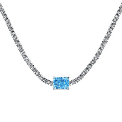 [Clover Jewelrys]2.0 carat Ornate Emerald Cut Necklace