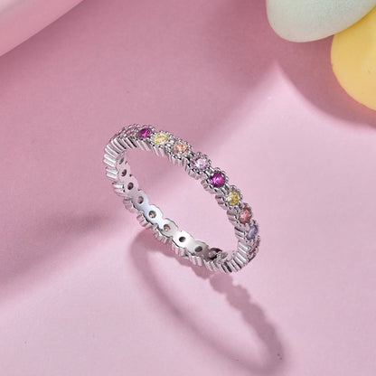 [Clover Jewelrys]Exquisite Colorful Round Cut Party Ring