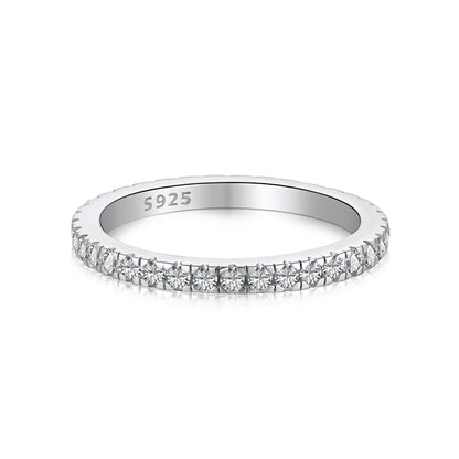 [Clover Jewelrys]Delicate Sparkling Round Cut Daily Ring