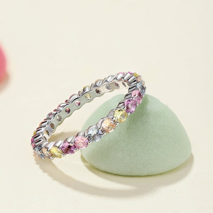 [Clover Jewelrys]Dazzling Resplendent Round Cut Party Ring