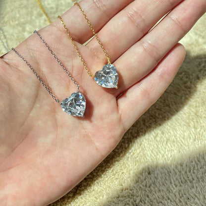 [Clover Jewelrys]6.0 carat Radiant Heart Shape Necklace