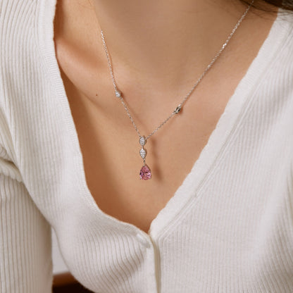 [Clover Jewelrys]Dazzling Pear Cut Necklace