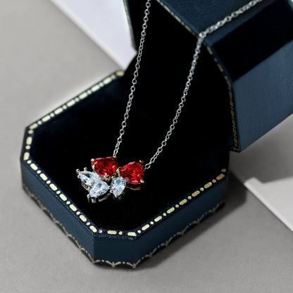 [Clover Jewelrys]Dainty Red Heart Necklace