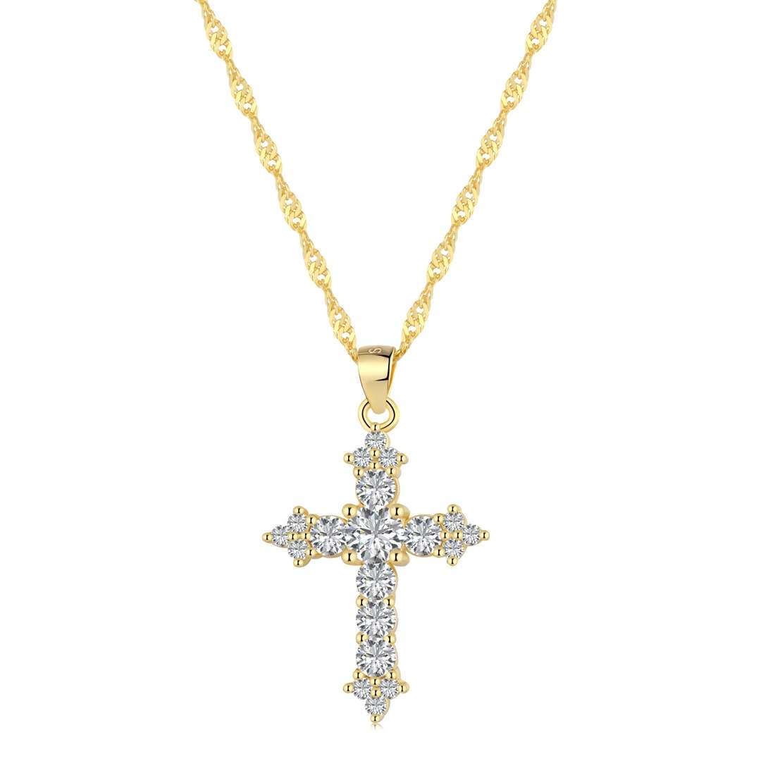 [Clover Jewelrys]Delicate Cross Shape Necklace