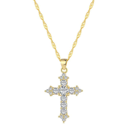 [Clover Jewelrys]Delicate Cross Shape Necklace