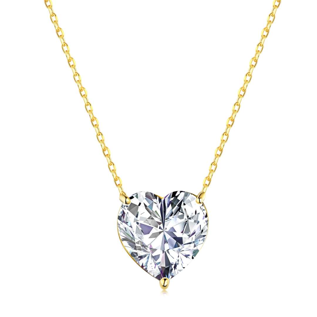 [Clover Jewelrys]6.0 carat Radiant Heart Shape Necklace