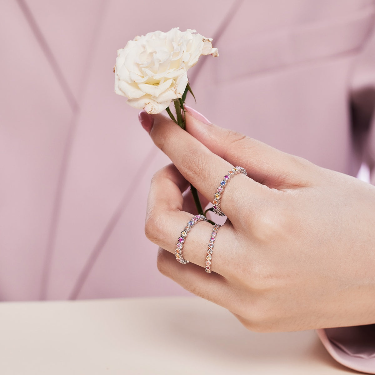 [Clover Jewelrys]Elegant Energetic Round Cut Daily Ring