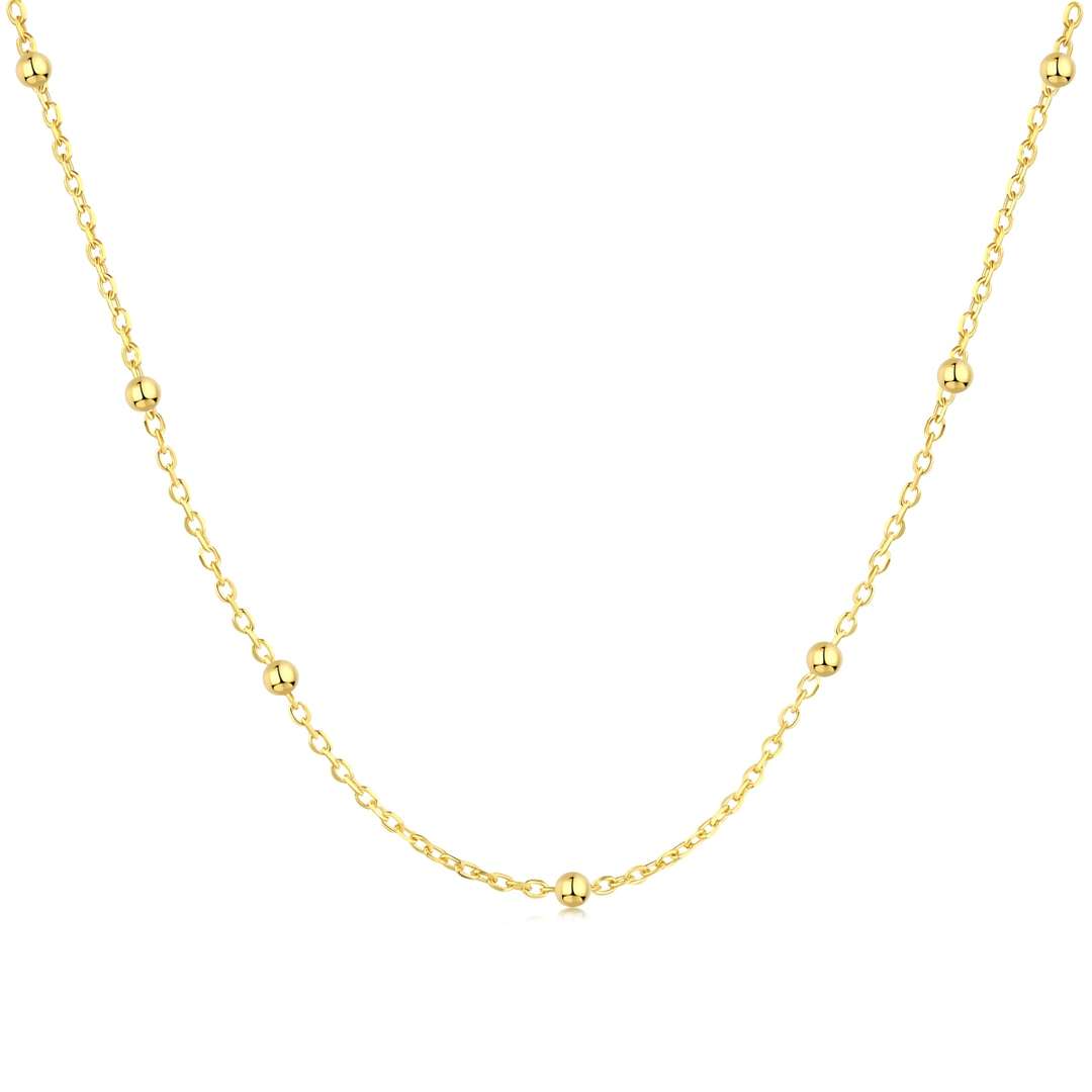 [Clover Jewelrys]Small Bead Clavicle Chain Simple Necklace