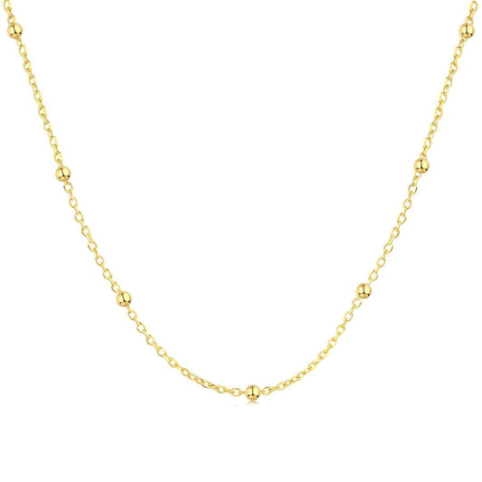 [Clover Jewelrys]Small Bead Clavicle Chain Simple Necklace