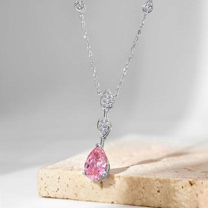 [Clover Jewelrys]Dazzling Pear Cut Necklace