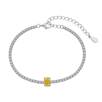 [Clover Jewelrys]0.75 Carat Exquisite Oval Cut Daily Bracelet