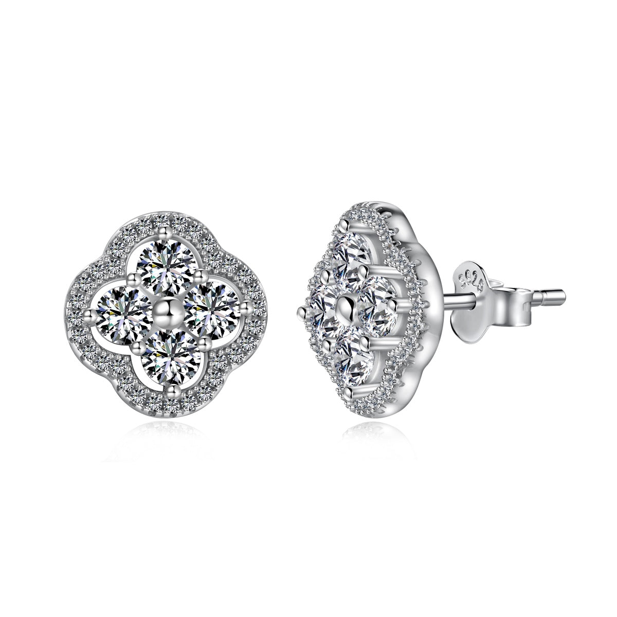 [Clover Jewelrys]Four-Leaf Clover Exquisite Earrings