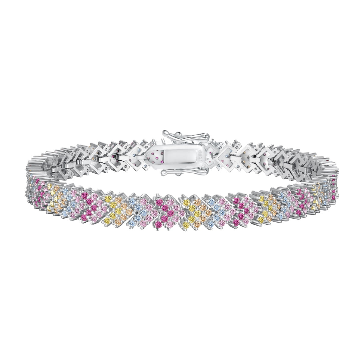 [Clover Jewelrys]Ornate Sparkling Round Cut Party Bracelet