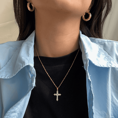 [Clover Jewelrys]Delicate Cross Shape Necklace