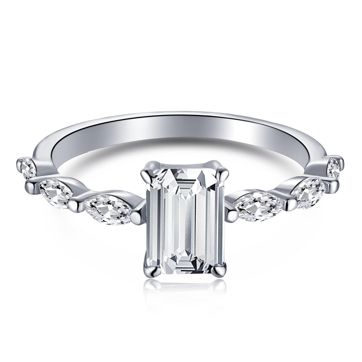 [Clover Jewelrys]1.0 Carat Dainty Resplendent Radiant Cut Daily Ring