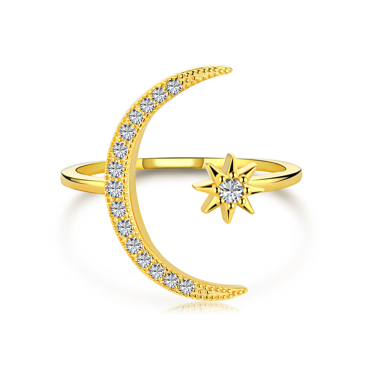 [Clover Jewelrys]Eternity Moon & Star Ring