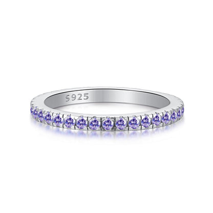 [Clover Jewelrys]Delicate Sparkling Round Cut Daily Ring