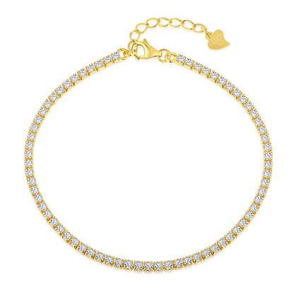 [Clover Jewelrys]Radiant Shinning Princess Cut Tennis Bracelet