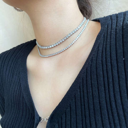 [Clover Jewelrys]Elegant Tennis Chain Necklace