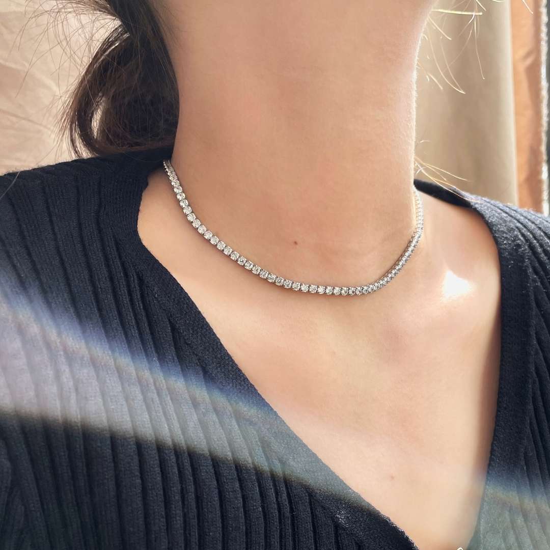 [Clover Jewelrys]Elegant Tennis Chain Necklace